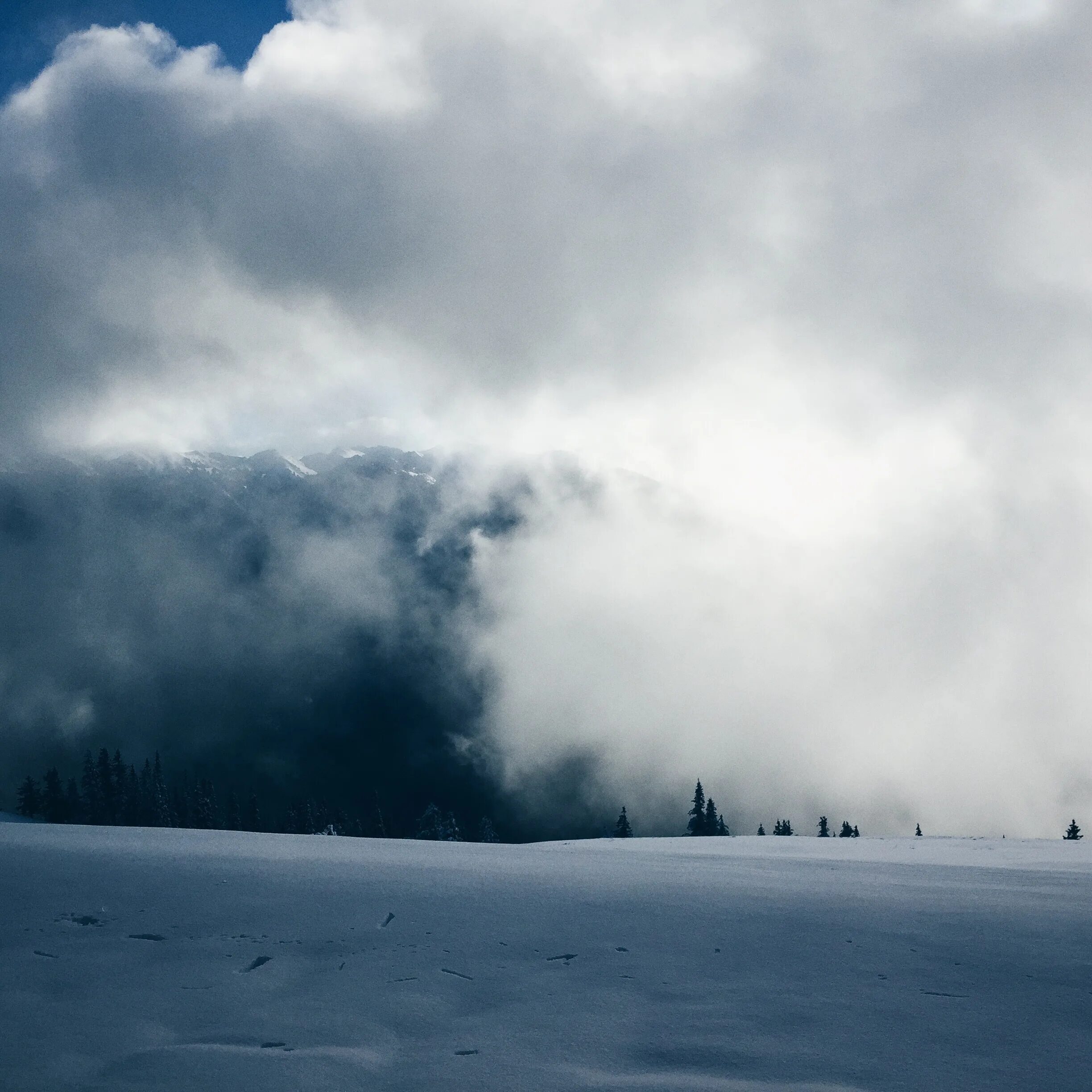 Look at those clouds it snow