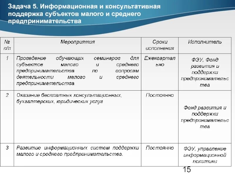 Развитие субъектов малого и среднего предпринимательства. Программа поддержки малого и среднего предпринимательства. Инфраструктура поддержки малого и среднего предпринимательства. Виды субъектов малого и среднего предпринимательства.