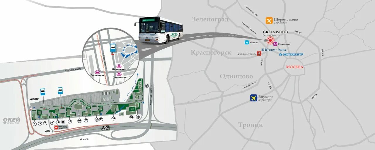 Экспо москва на карте. 69 Км МКАД бизнес-парк Гринвуд. Бизнес-парк Гринвуд 72-й км. МКАД 72 км Гринвуд. Бизнес парк Гринвуд Красногорск 27.