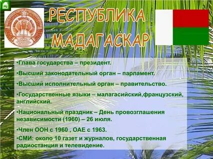 План описания мадагаскара