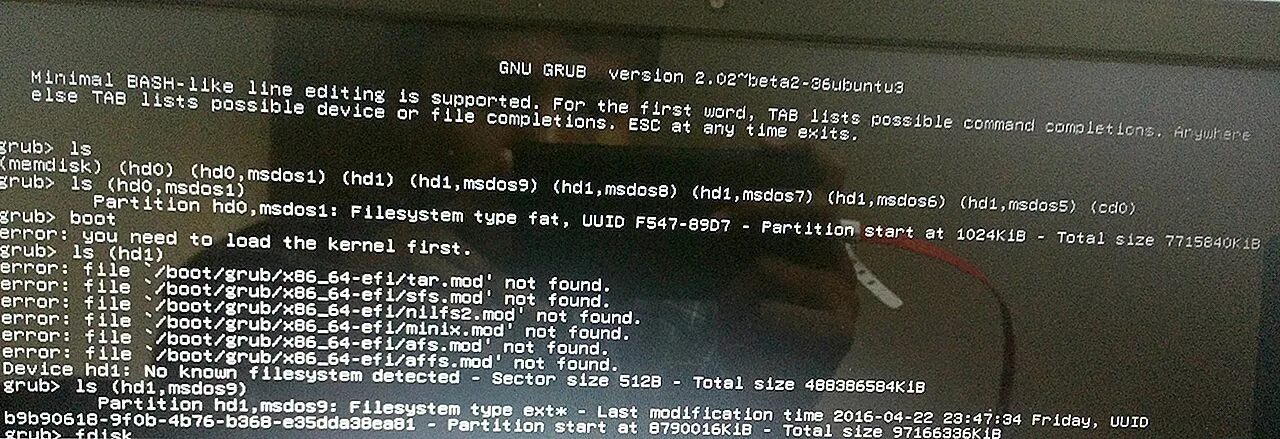 Fail ubuntu. Grub efi. grub1 linux. при загрузке linux failed. установите пароль friday на загрузчик grub.