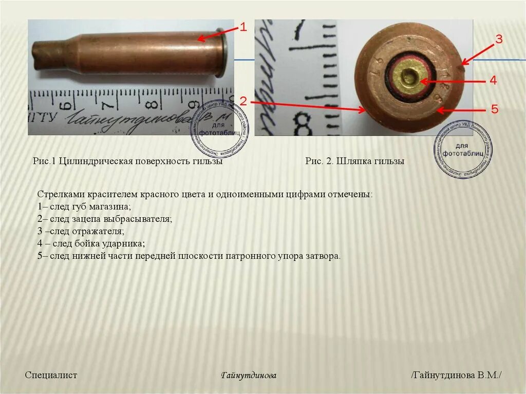 А также внутренней поверхности. Протокол осмотра места происшествия фрагмент пули гильзы. Схематическая зарисовка гильзы в протоколе осмотра. Фототаблица гильзы криминалистика. Фототаблица пули и гильзы криминалистика.