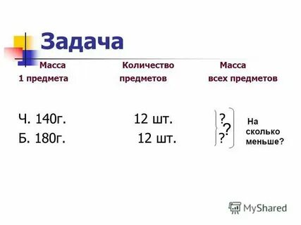 Масса схема