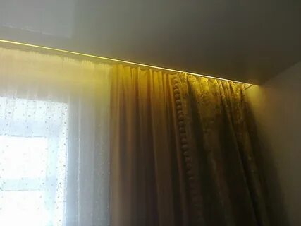 Гардина для натяжного потолка с подсветкой