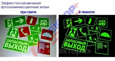 Светящиеся знаки эвакуации