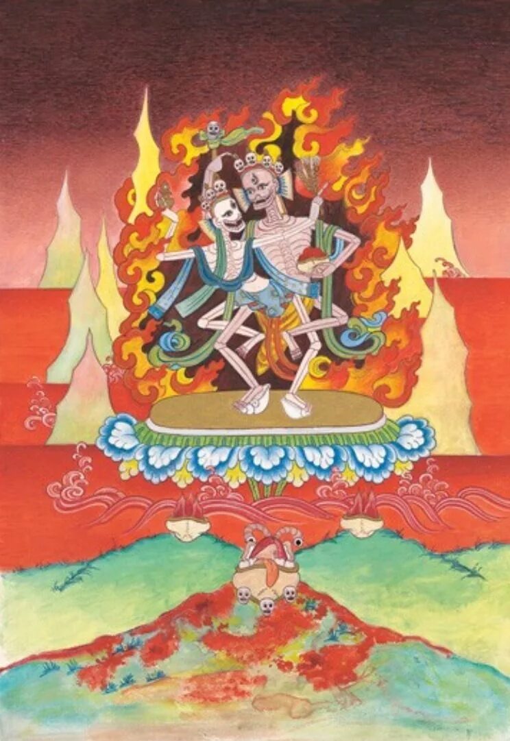 Воин дхармы. Читипати буддизм. Ситипати божество. Тибетские скелеты. Защитники Дхармы.