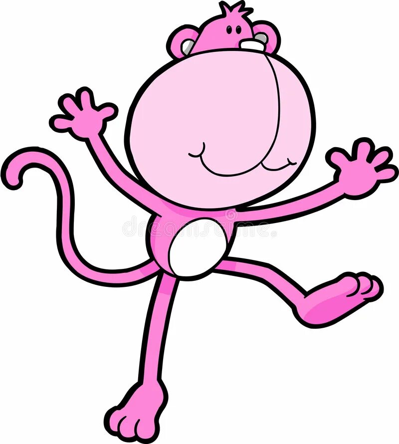Розовая обезьяна. Розовая макака. Розовая обезьяна рисунок. Картинки розовые обезьянки для детей.