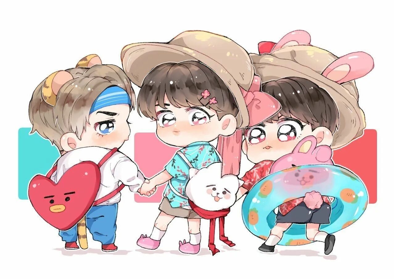 BTS Чиби Тэхен. BTS Чиби. БТС арт Чиби. БТС семья арт Chibi.