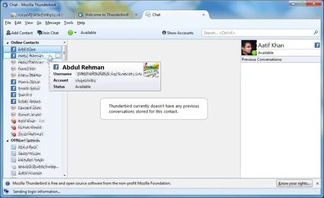 Chat option