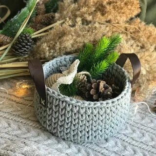 Корзина из хлопкового шнура