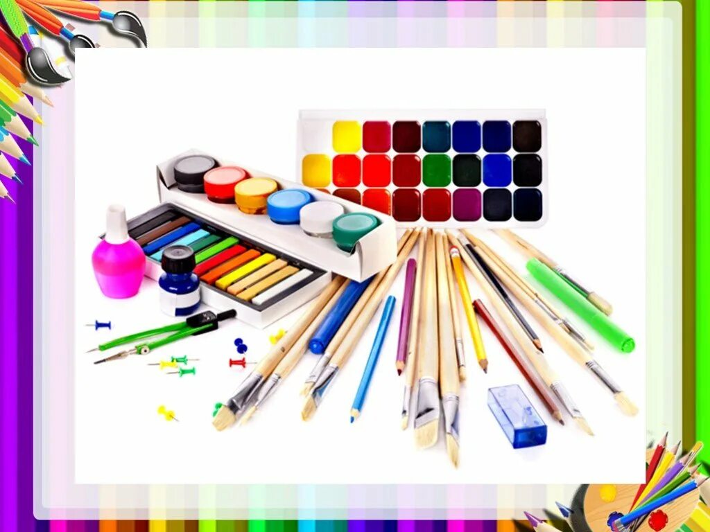 краски для детей. палитра с кисточкой. краски с кисточкой.