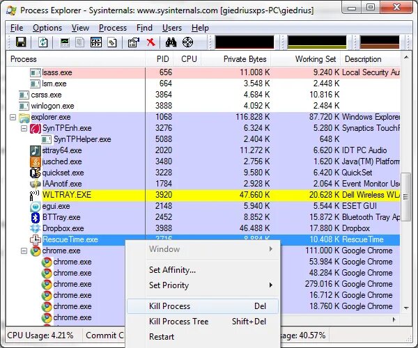 Acrotray exe что это. Kill process Tree. Kill process Windows. Диспетчер задач Sysinternals. Как найти вирус в process Explorer.