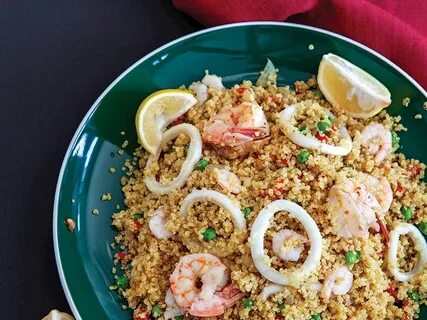 Киноа с кальмарами