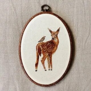 Вышивка животные