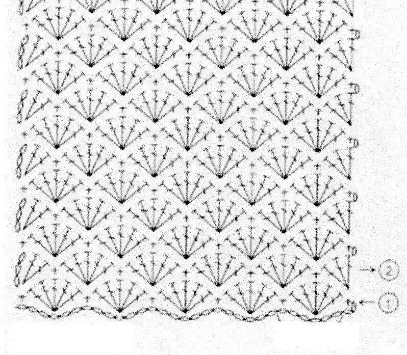 Плотные узоры со схемами. Узоры крючком для шарфа со схемами простые и красивые. Узор крючком ракушки веерочки. Ажурные узоры крючком ракушки схемы. Вязание крючком узор веерочки схема.