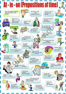 In on at time worksheets