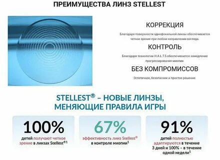 Очки для контроля миопии stellest