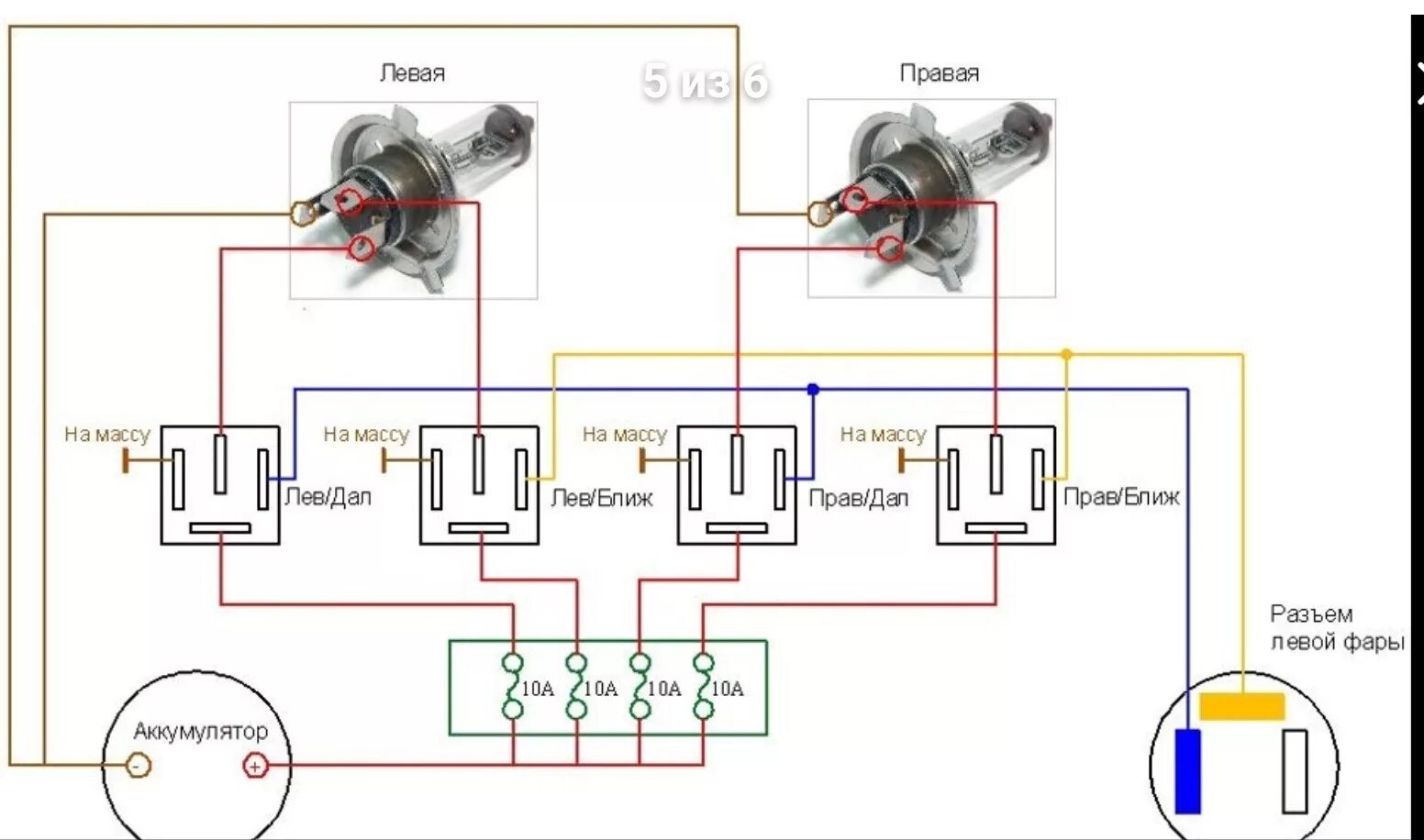 Схема подключения реле фар ближнего света. Схема установки разгрузочного реле на фары. Подключение реле ближнего и дальнего света фар схема. Разгрузочное реле на фары Газель 3302. Как подключить дальний ближний свет