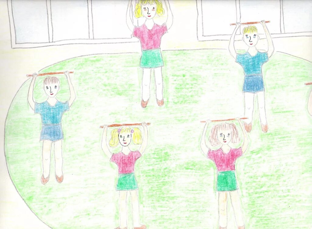 Рисунки детей дошкольного возраста на тему. Детские рисунки. Рисунки для дошкольников. Рисование в подготовительной группе на тему зарядка. Рисование дети делают зарядку старшая группа.