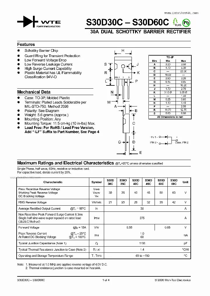 S 30 характеристики. Диоды s30d40c. Диод 60n30 Datasheet. Mospec s30d40cs характеристика. S30d40c диодный мост.