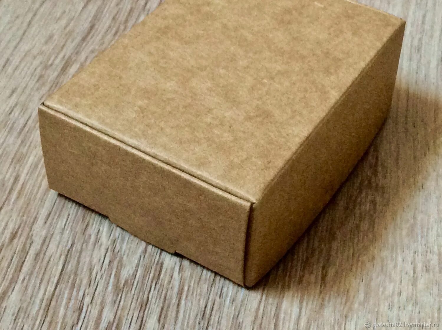 BUY Handmade simple tall capacious carton gift box of brown color with lid 20670