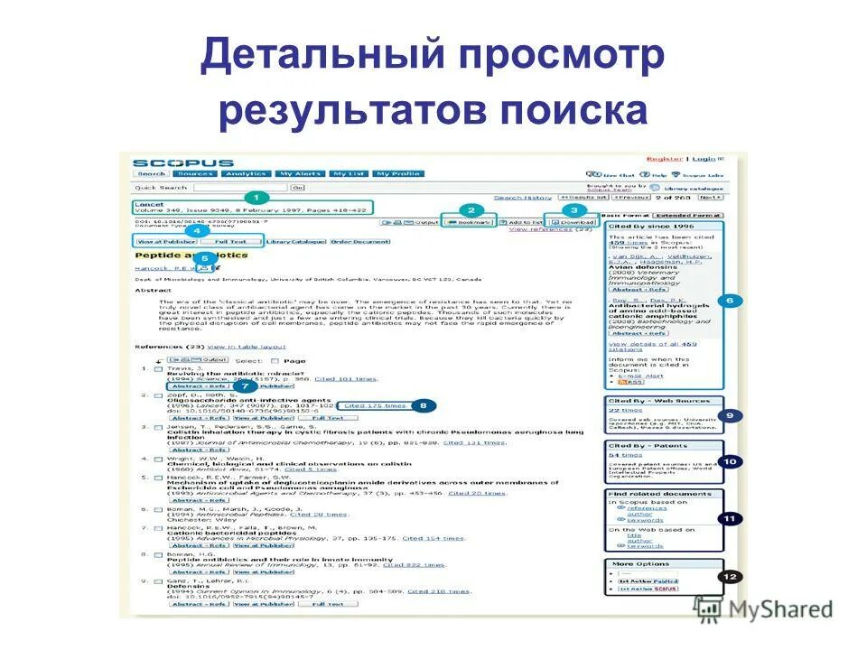 Просмотр результатов. Просмотр результатов
