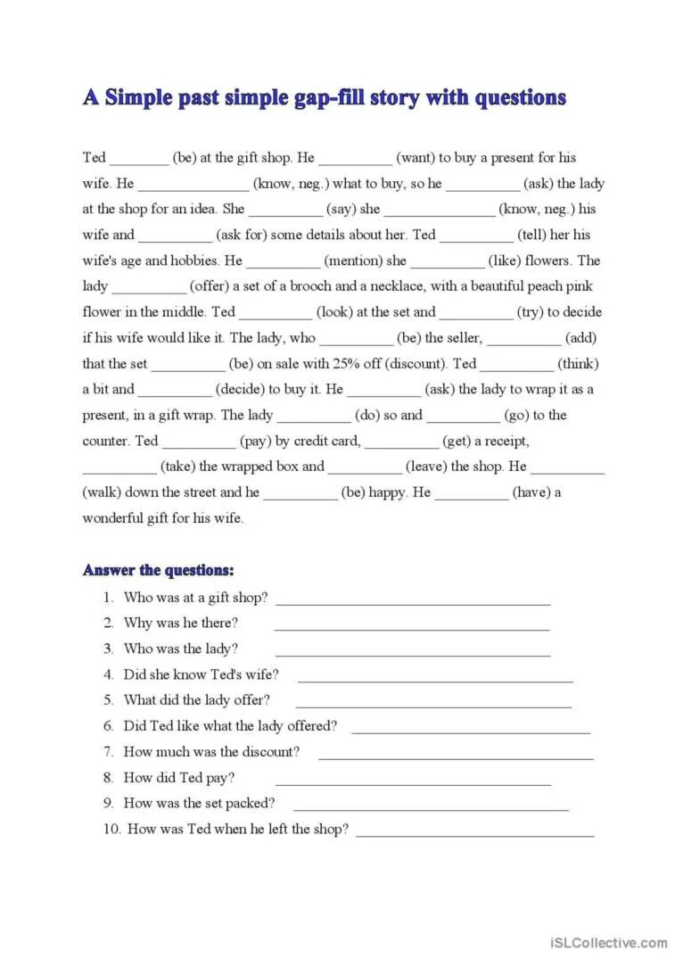 Gap fill exercises. Past simple gap. ESL past simple questions. Past simple activities.