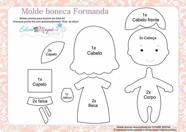 Кукла из фетра выкройка шаблон Pin by Gaby Ferrer on Moldes Felt crafts, Felt doll patterns, Felting projects