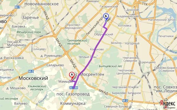 М коммунарка как доехать