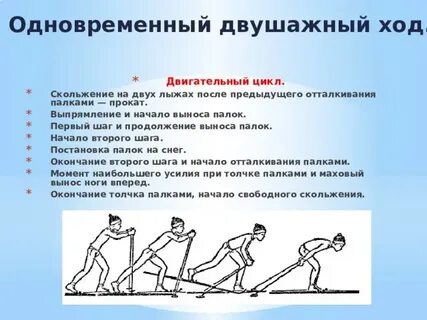 Цель отталкивания палками в одновременном бесшажном ходе