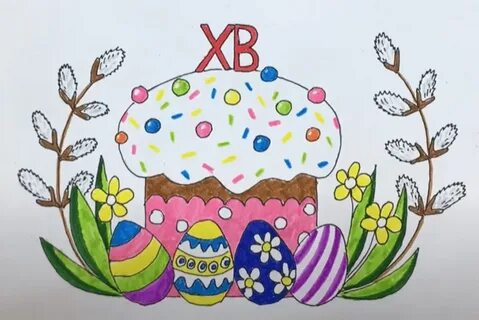Что можно нарисовать на пасху карандашом