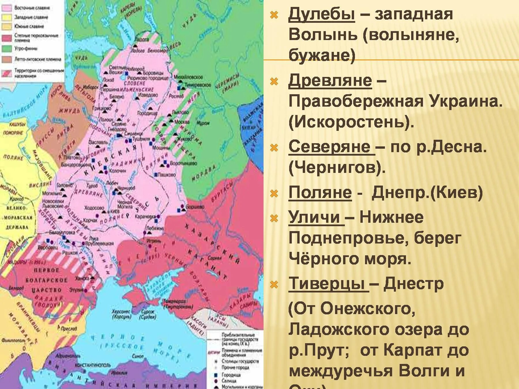 Укажите восточнославянские племена. Волыняне и бужане. Древляне на карте древней Руси. Бужане племя восточных славян. Искоростень на карте древней Руси.