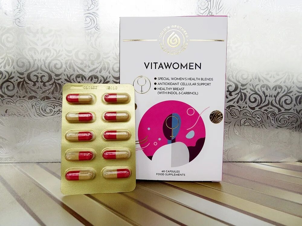 Приборы для поддержания женского здоровья. Витамины миссис комплекс Верди. Упаковка Gold’n Apotheka.