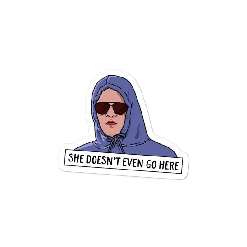 Here is go. Стикер mean girls. венсдэй стикер дженна. hating here стикер. мем she doesn&#039;t even go here что это за мем.