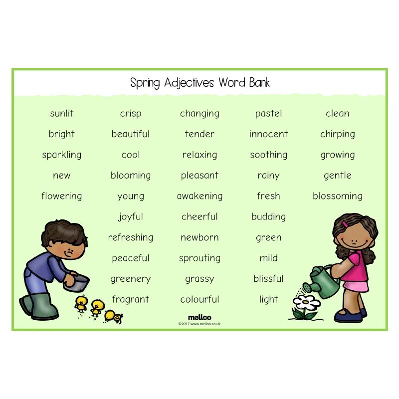 Adjective Words. Word Bank. Маленький adjective. Spring Word list. Live adjective