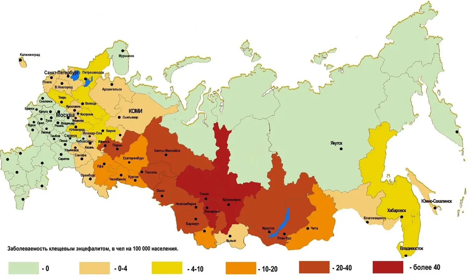 Территория распространения заболеваний называется. Распространенность клещевого энцефалита в России. Карта распространения клещевого энцефалита в России. Карта заболеваемости клещевым энцефалитом в России. Очаги клещевого энцефалита в России.