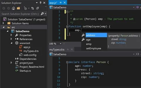 Select intellisense configuration
