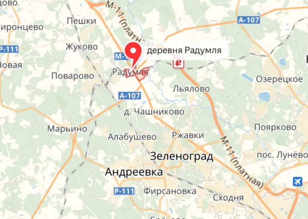 Радумля где это находится на карте