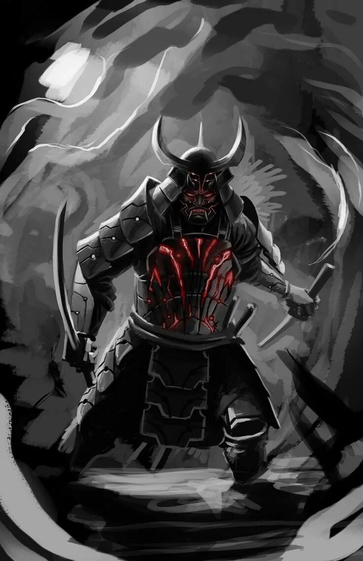 Самурай прошел испытание демона. Ошикуру демонический самурай. ашикуру демон самурай. ронин самурай демон.