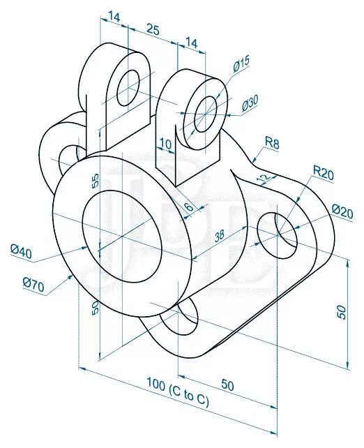 3 d чертеж для m5stick Dibujo panosundaki Pin 3d çizimler, Teknik çizim, Teknik