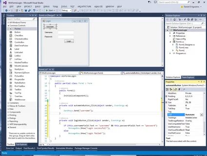 Форма visual studio
