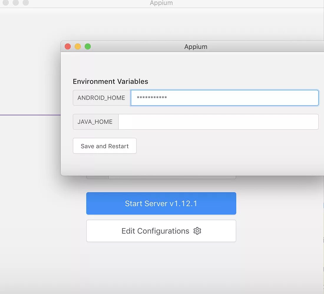 Android home environment variable