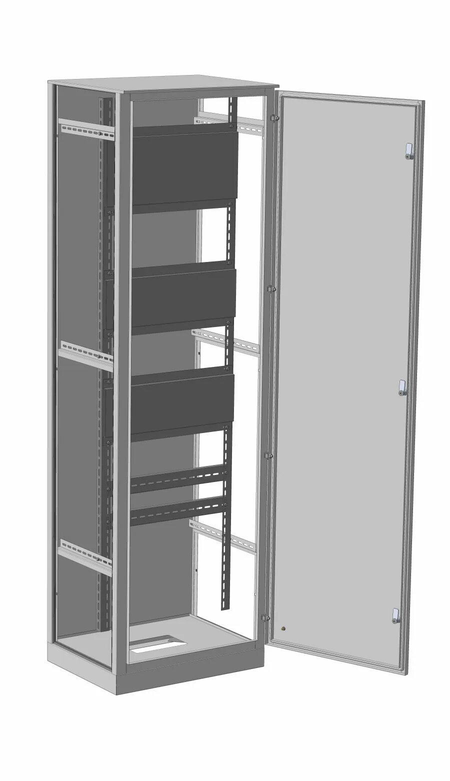 Корпус ВРУ-1 (600х2000х450) со съемными боковыми панелями ip54. Корпус ВРУ-1 1800х800х450 ip54. Корпус ВРУ-2 2000х1000х450 ip54 цельнометаллический RAL 7035 серый. Корпус ВРУ-2 2000х450х450 ip54 цельнометаллический RAL 7035 серый.