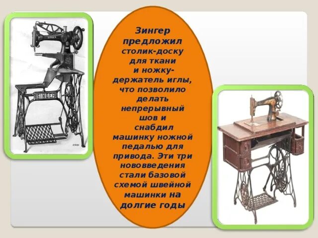 История швейной машины. Эволюция швейной машинки. Швейная машинка Зингер с ножным приводом. Сообщение о ножной швейной машинке. Виды приводов бывают у швейной машины