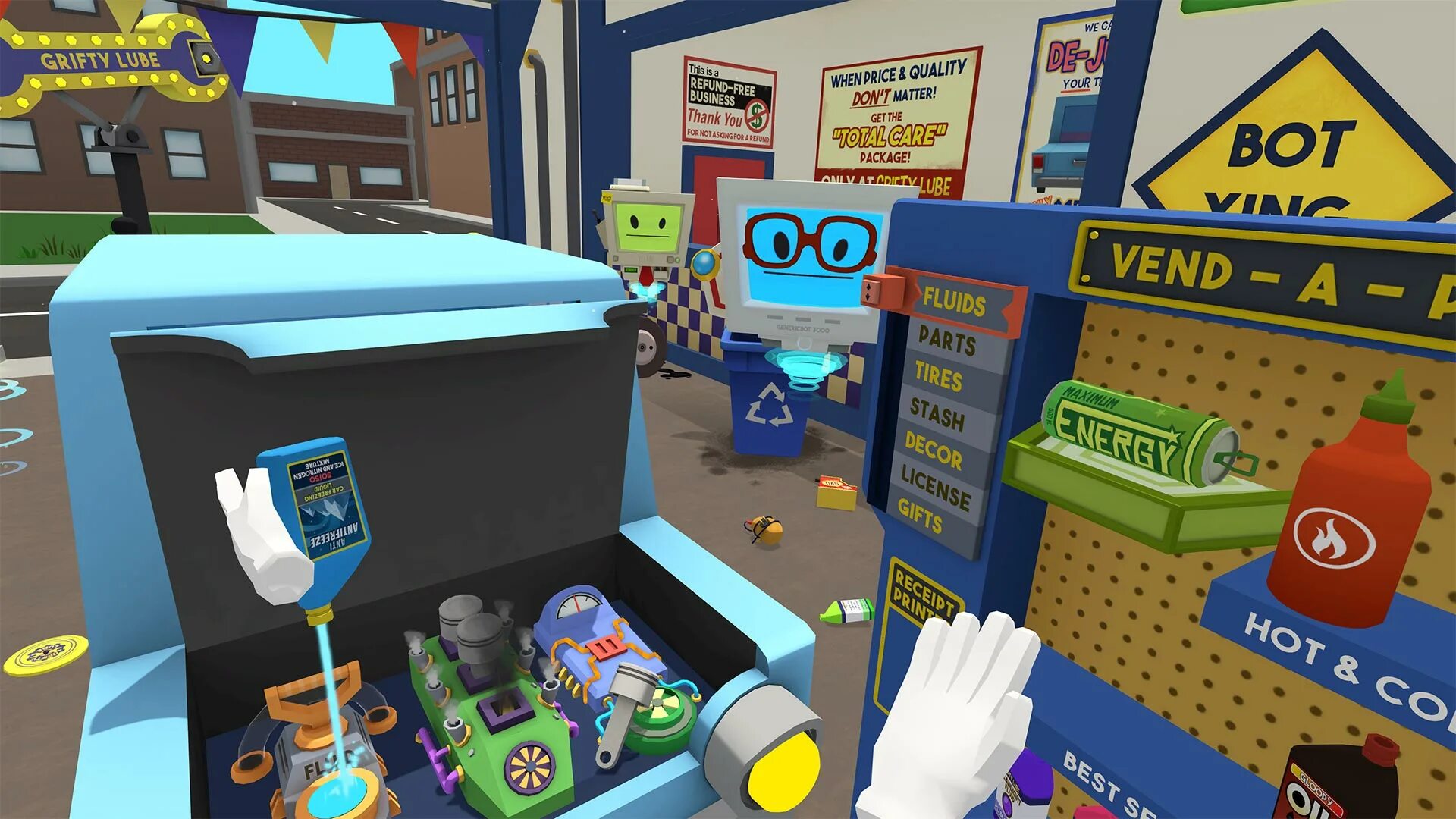 Взломанный retail store simulator. Игра job Simulator. Симулятор работы VR. Джоб симулятор виртуальной реальности. Job Simulator фото.