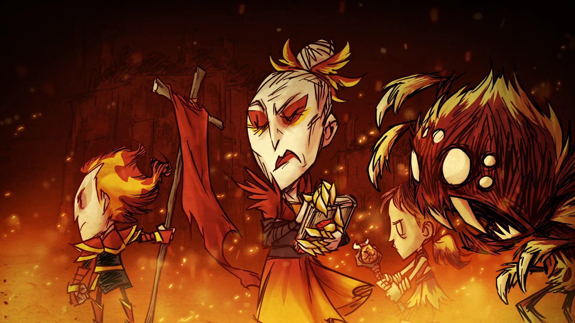 Don t start new. Донт старв загрузочные экраны. Донт старв тугезер. Don't Starve together загрузочные экраны. Don't Starve together арт.