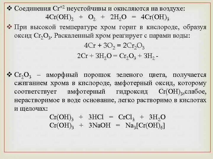 Быстро окисляется на воздухе