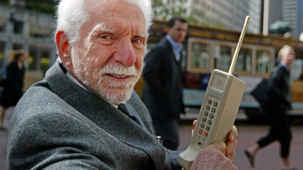 The first call from a mobile phone