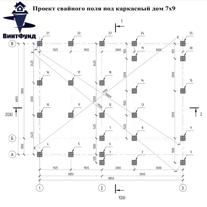 Какие винтовые сваи для каркасного дома. Схема свайного поля 6х8. Схема обвязки свай. Схема свайного фундамента 4х6. Схема установки винтовых свай под фундамент.