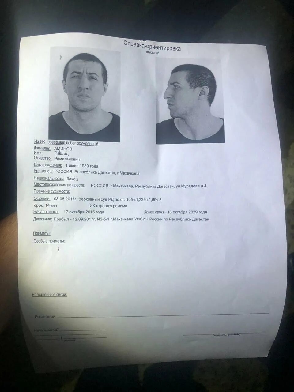 По какой статье сидит человек